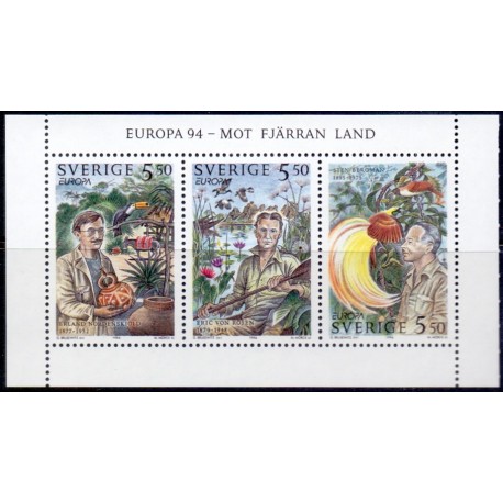 Sverige. 1994. Europamærker / CEPT. AFA nr. 1770-72 postfrisk miniark Stemplet hæfte FDC parstykkke SWEDEN **/o