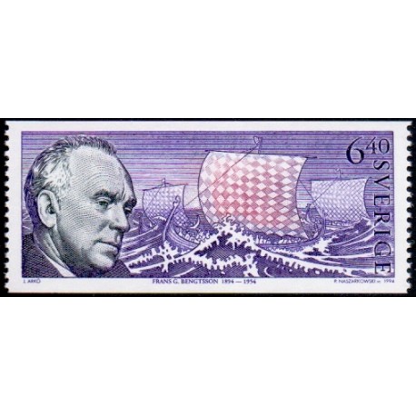 Sverige. 1994. Frans G. Bengtsson. AFA nr. 1775 postfrisk  Stemplet hæfte FDC parstykkke SWEDEN **/o