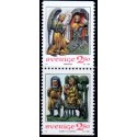 Sverige. 1994. Julefrimærker. AFA nr. 1785-86 postfrisk parstykke  Stemplet hæfte FDC parstykkke SWEDEN **/o