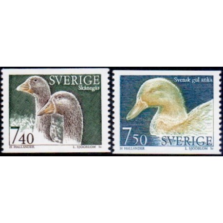 Sverige 1995. Landyr III, AFA 1797-8, postfrisk stemplet  hæfte