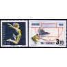 Sverige 1995. VM i ishocky/Atletik, AFA 1808-9, postfrisk stemplet  hæfte