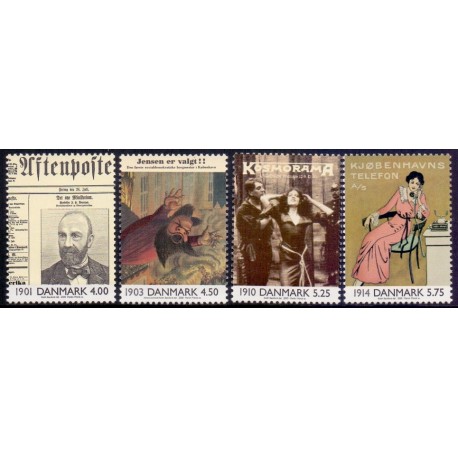 2000. 1900-tallet serie i. AFA 1235-38 komplet postfrisk Stemplet