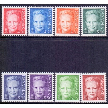2000. Dr. Margrethe Ny Dagligserie AFA 1242-49 (uden v. nr) postfrisk Stemplet