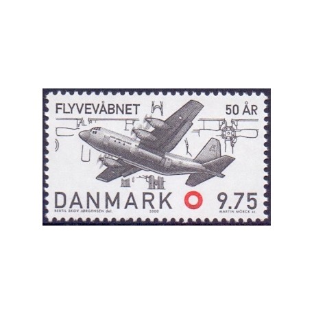2000. Flyvevåbnet 50 år, AFA 1264 postfrisk Stemplet