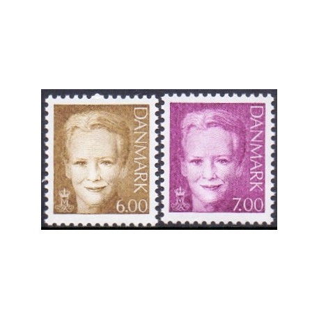 2001. Dr. Margrethe, AFA 1285-86, komplet postfrisk Stemplet