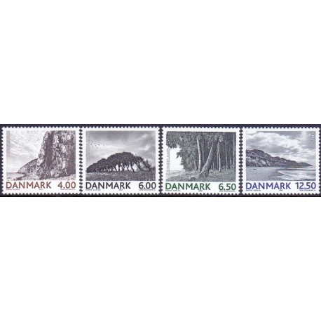 2002. Landsskabsbilleder, AFA 1315-18, komplet postfrisk Stemplet
