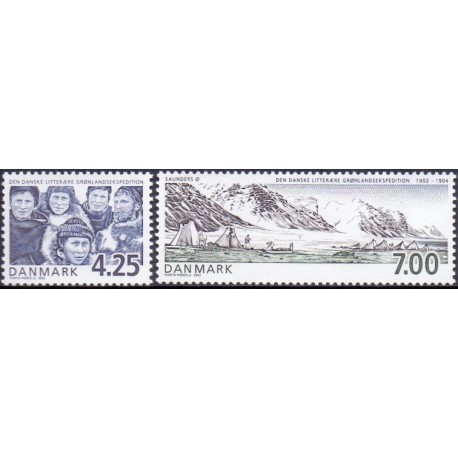 2003. Grønlandsekspeditionen, AFA 1346-47, postfrisk Stemplet FDC