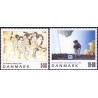 2003. Frimærkekunst, AFA 1361-62, postfrisk Stemplet FDC