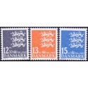 2004. Lille Rigsvåben, AFA 1375-77, postfrisk Stemplet FDC