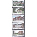 2004. Danske boliger III, AFA 1378-82, postfrisk Stemplet FDC