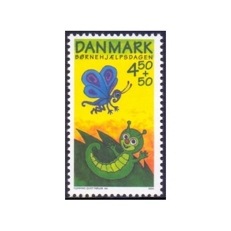 2004. Børnehjælpedagen, AFA 1383, postfrisk Stemplet FDC