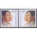 2004. Kongeligt bryllup, AFA 1388-89, postfrisk Stemplet FDC