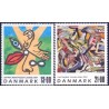 2004. Frimærkekunst, AFA 1398-99, postfrisk Stemplet FDC