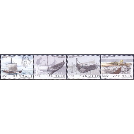 2004. Vikingeskibsmuseet, AFA 1400-03, postfrisk Stemplet FDC
