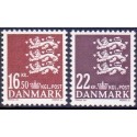 2005. Rigsvåben, AFA 1414-15, postfrisk Stemplet FDC