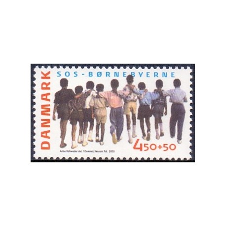 2005. SOS-Børnebyerne, AFA 1416, postfrisk Stemplet FDC