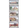 2005. Danske boliger IV, AFA 1417-21, postfrisk Stemplet FDC