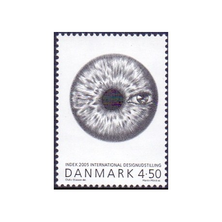 2005. Design udst. INDEX:2005, AFA 1443, postfrisk Stemplet FDC