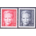 2005. Dr. Margrethe, AFA 1449-50, postfrisk Stemplet FDC