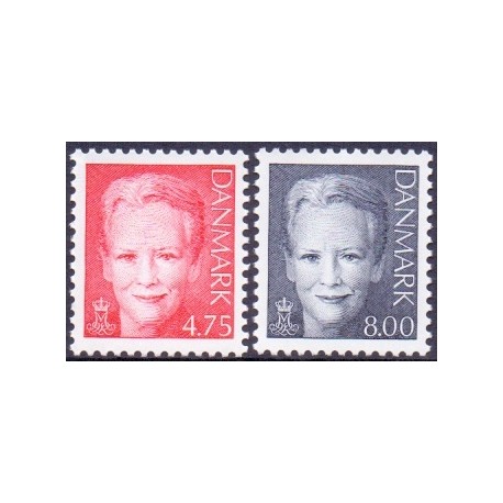 2005. Dr. Margrethe, AFA 1449-50, postfrisk Stemplet FDC