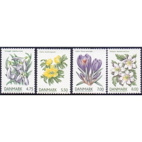 2006. Forårsblomster, AFA nr. 1455-58, postfrisk Stemplet FDC