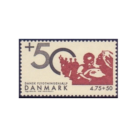 2006. Dansk Flygtningehjælp, AFA nr. 1459, postfrisk Stemplet FDC