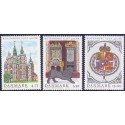 2006. Rosenborg Slot 400 år, AFA nr. 1463-65, postfrisk  miniark Stemplet FDC