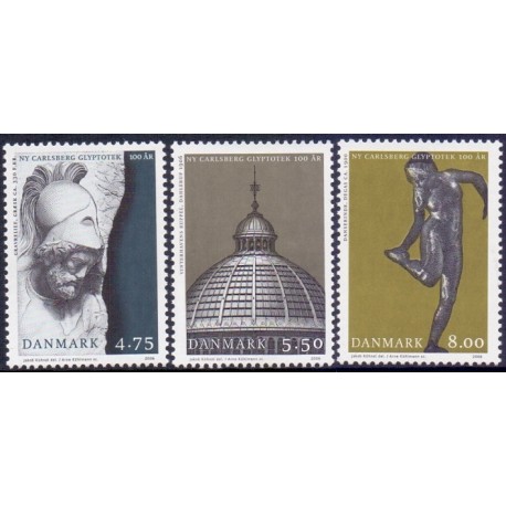 2006. Ny Carlsberg Glyptotek, AFA nr. 1474-76, postfrisk   Stemplet FDC