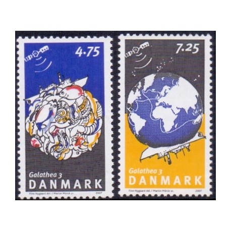 2007. Galathea 3, AFA nr. 1505-06, postfrisk   Stemplet FDC