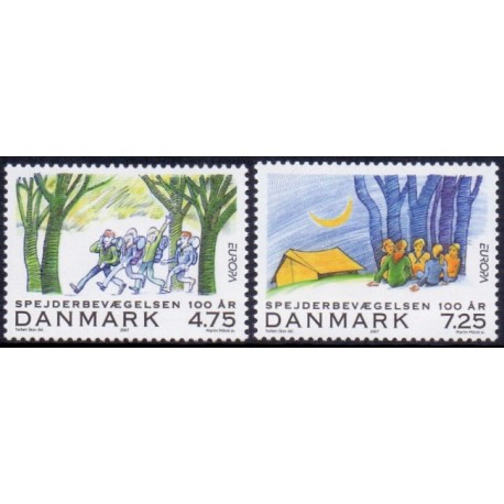 2007. Europamærker / CEPT, AFA nr. 1510-11, postfrisk   Stemplet FDC