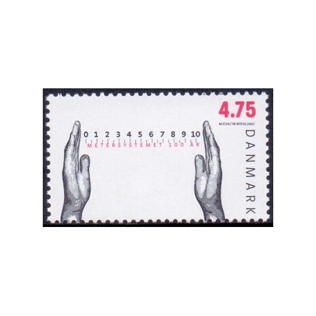 2007. 100-året for Metersystemet, AFA nr. 1517, postfrisk    Stemplet FDC