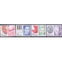 2007. Store danskere, AFA nr. 1518-21, postfrisk  Stemplet FDC