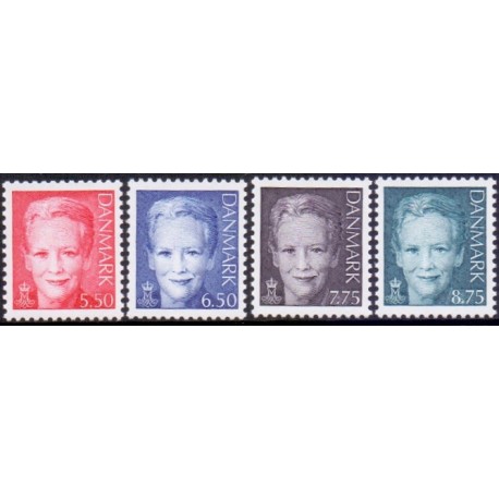 2008. Dr. Margrethe, suppleringsværdi, AFA nr. 1522-25, postfrisk   Stemplet FDC