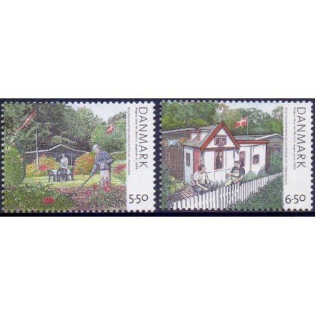 2008. Kolonihaver, AFA nr. 1548-49, postfrisk   Stemplet FDC