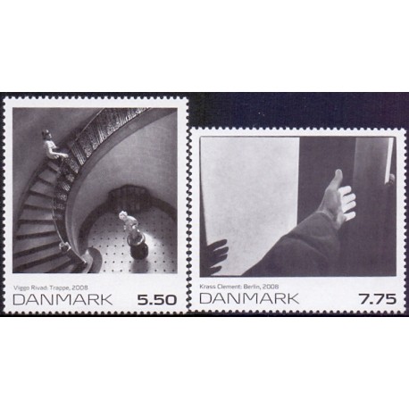 2008. Frimærkekunst, AFA nr. 1554-55, postfrisk   Stemplet FDC