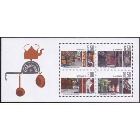 2009. Den Gamle By, AFA nr. 1567,i postfrisk miniark   Stemplet FDC
