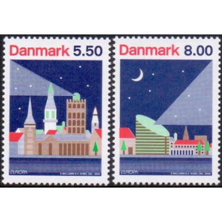 2009. Astronomi, AFA nr. 1576-77, postfrisk   Stemplet FDC