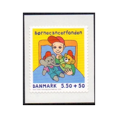 2010. Børnecancerfonden. AFA nr. 1605E,  postfrisk    Stemplet FDC