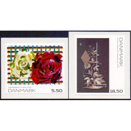 2010. Frimærkekunst. AFA nr. 1630E-31E,  postfrisk   Stemplet FDC