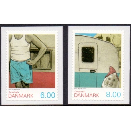 2011. Campingliv. AFA nr. 1652E-53E,  postfrisk   Stemplet FDC