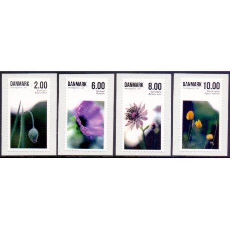 2011. Sommerens blomster. AFA nr. 1663-66,  postfrisk  Stemplet FDC