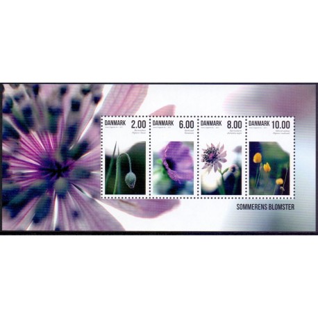 2011. Sommerens blomster. AFA nr. 1667, i postfrisk minark Stemplet FDC