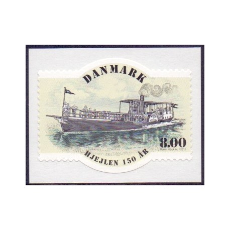 2011. Hjuldamperen Hjejlen. AFA nr. 1670,  postfrisk  Stemplet FDC