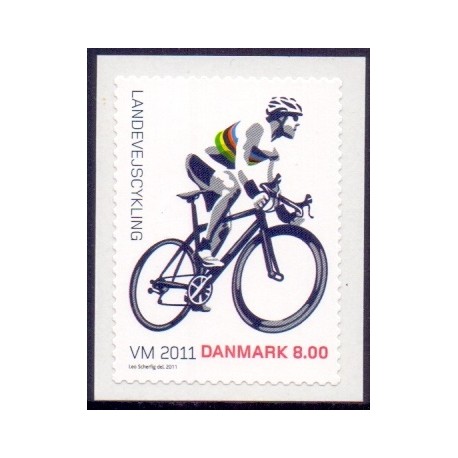 2011. VM i landevejscykling. AFA nr. 1674,  postfrisk   Stemplet FDC