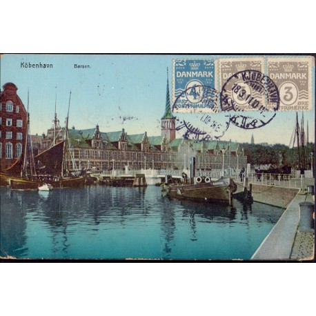 København. Børsen, forsidefrankeret