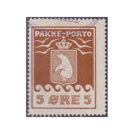 Grønland/Greenland 1915 5 Øre. Brun. AFA nr.6 postfrisk stemplet