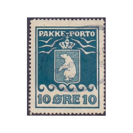 Grønland/Greenland 1915. 10 Øre. Blå. AFA nr.7. stemplet