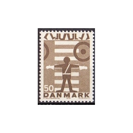 1970. Trafiksikkerhed. AFA nr. 494 postfrisk, stemplet FDC