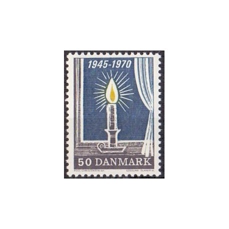 1970. 25-året for befrielsen. AFA nr. 496 postfriskstemplet FDC