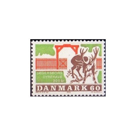 1970. Dyrehaven 300-års jubi.. AFA nr. 497 postfrisk Stemplet FDC